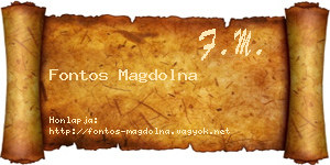 Fontos Magdolna névjegykártya