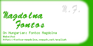 magdolna fontos business card